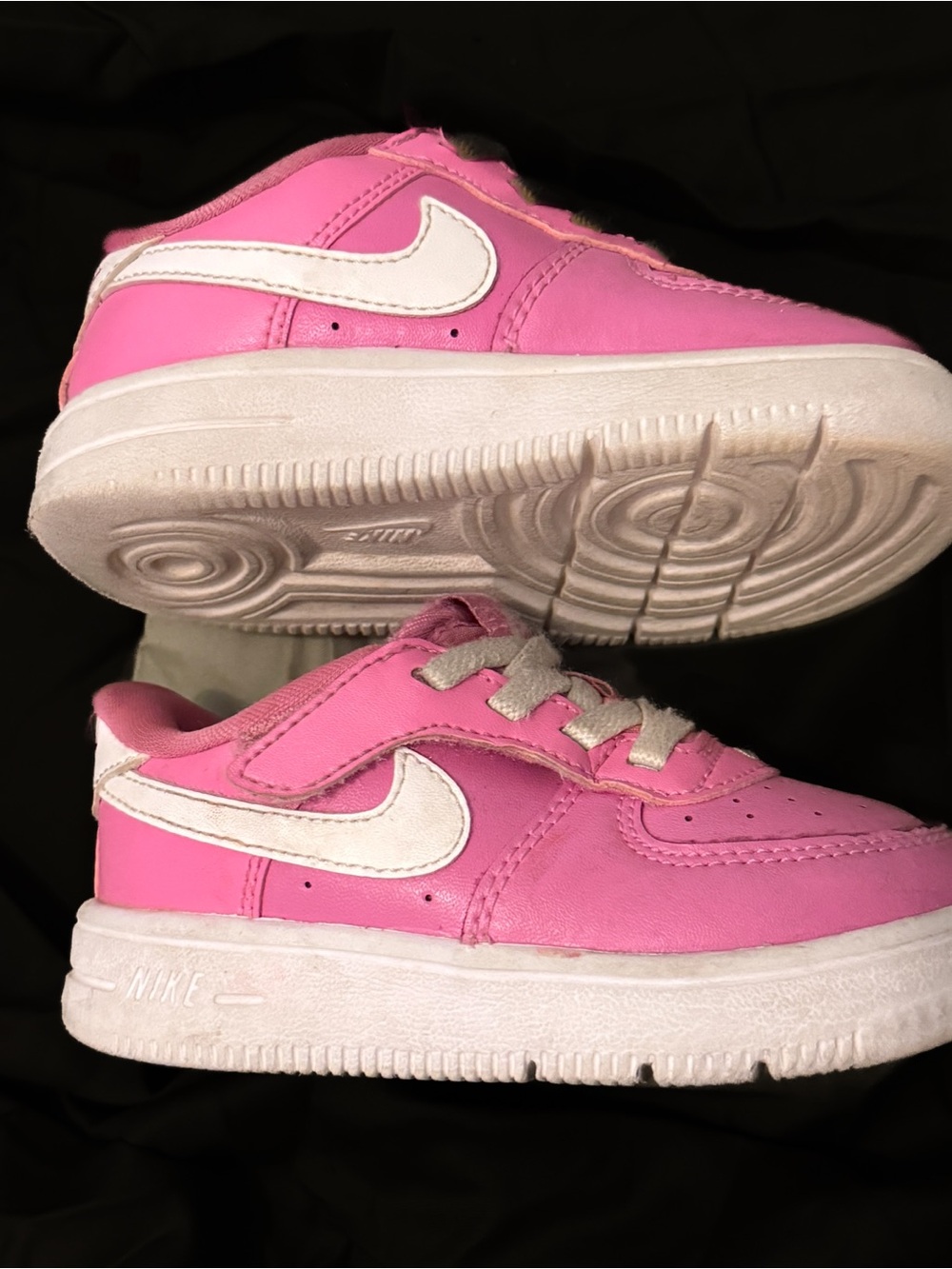 Nike AF1 Hot Pink and White Low-Top Sneakers